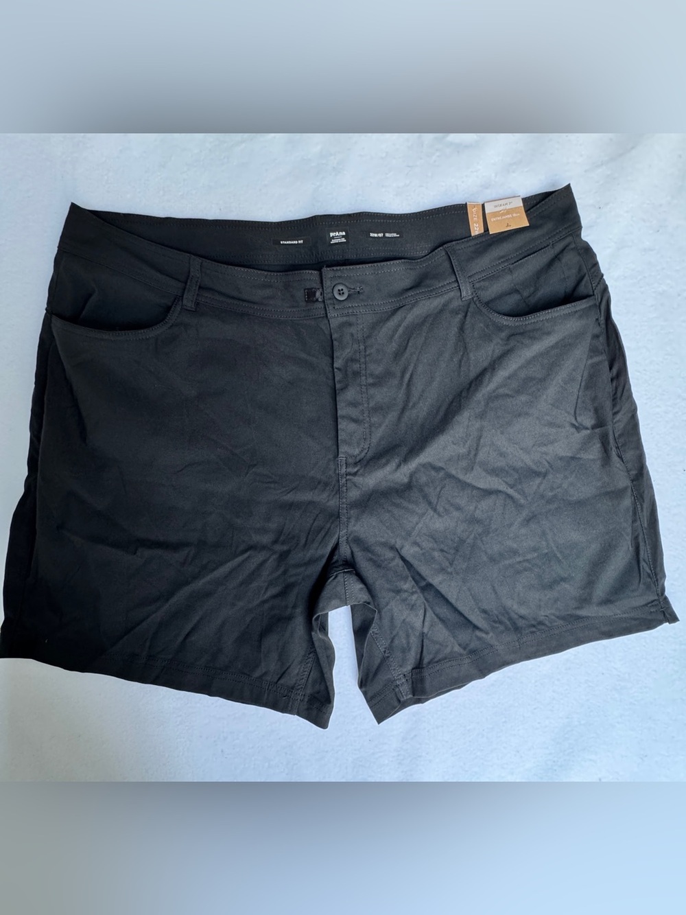 NWT Prana Halle Short Plus II Women's Size 22W Blk Outdoors Hiking 7” inseam